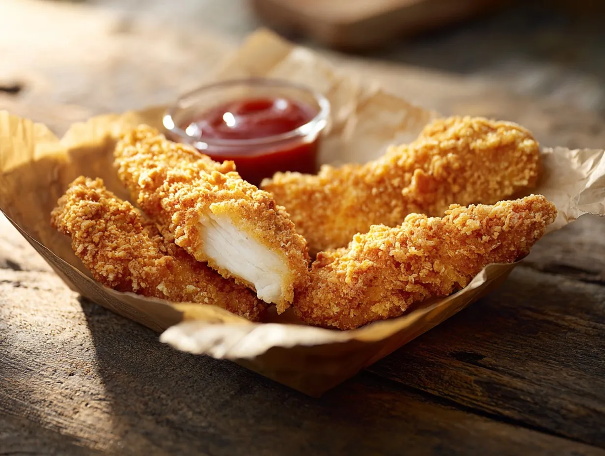 Chicken tenders from the kids menu